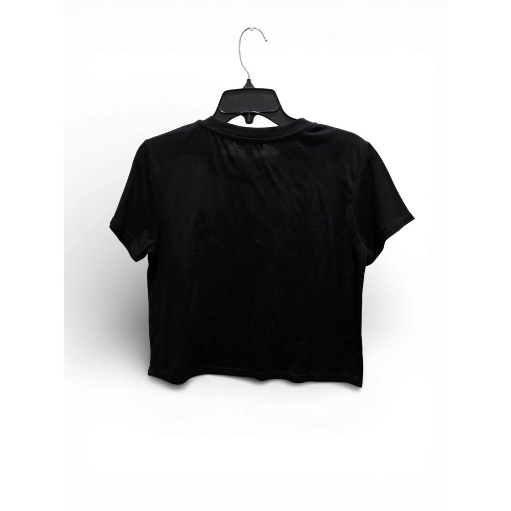 Black Graphic Crop Tee • “Super” Logo • Streetwear Vibes • Size L - Picture 10 of 11